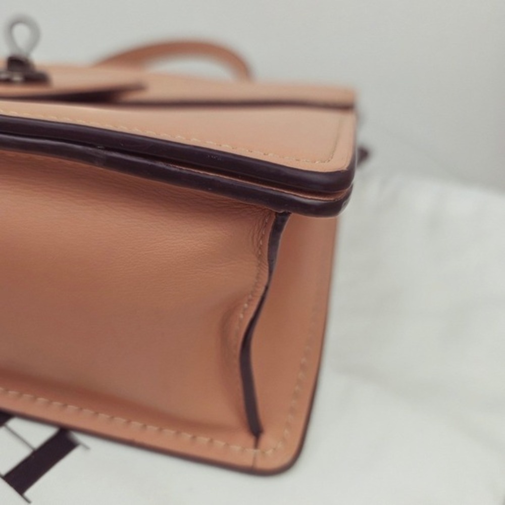 Coach Willis 1941 Top Handle Satchel Peach Leather Bag - Picture 6 of 16